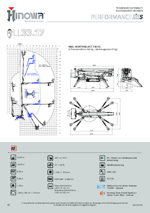 Piattaforme aeree articolate cingolate Hinowa Lightlift 33.17 Performance IIIS