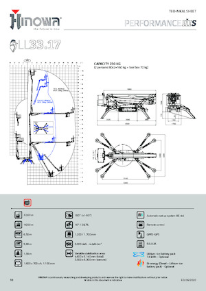 Piattaforme aeree articolate cingolate Hinowa Lightlift 33.17 Performance IIIS