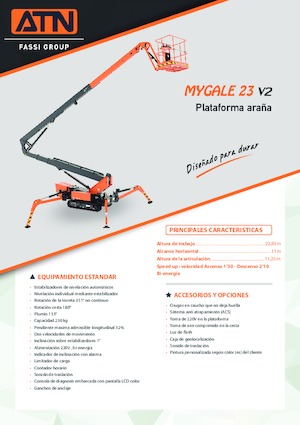 Piattaforme aeree articolate cingolate ATN MYGALE 23
