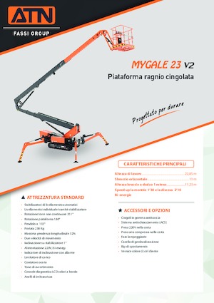 Piattaforme aeree articolate cingolate ATN MYGALE 23