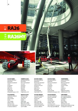 Piattaforme aeree articolate cingolate Easy Lift RA26HY