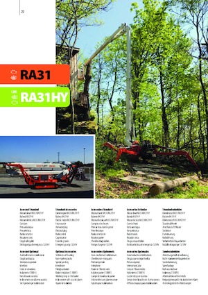 Piattaforme aeree articolate cingolate Easy Lift RA31HY