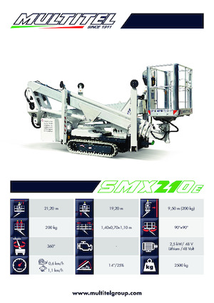 Piattaforme aeree articolate cingolate Multitel SMX 210 AXON