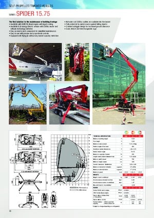 Piattaforme aeree articolate cingolate Platform Basket SPIDER 15.75 PRO E
