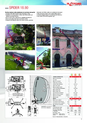 Piattaforme aeree articolate cingolate Platform Basket SPIDER 18.90 E