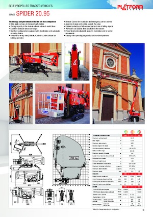 Piattaforme aeree articolate cingolate Platform Basket SPIDER 20.95 E