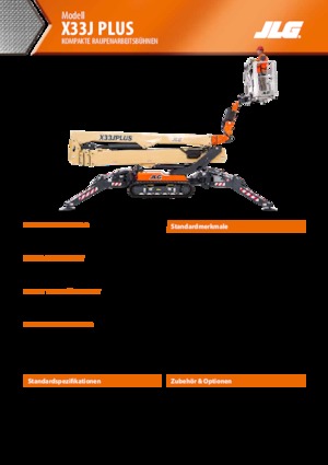 Piattaforme aeree articolate cingolate JLG X33J Plus