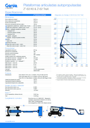 Piattaforme aeree articolate cingolate Genie Z-62/40 TraX