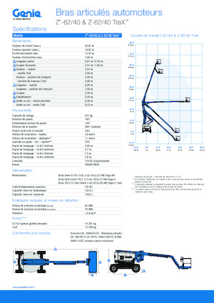 Piattaforme aeree articolate cingolate Genie Z-62/40 TraX