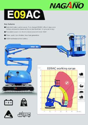 Piattaforme aeree articolate cingolate Nagano E09AC