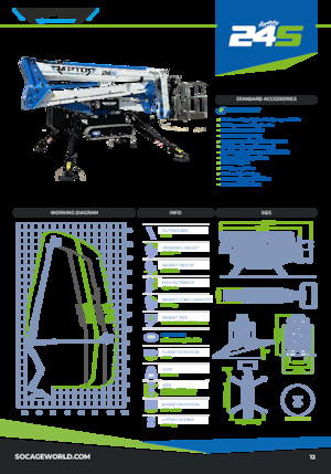 Piattaforme aeree articolate cingolate Socage Raptor 24 S