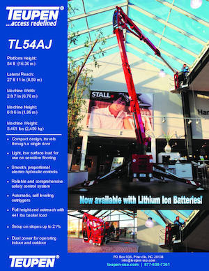 Piattaforme aeree articolate cingolate TEUPEN TL54AJ 