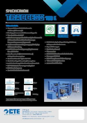 Piattaforme aeree articolate cingolate CTE Traccess 160 E
