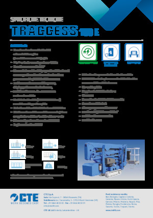 Piattaforme aeree articolate cingolate CTE Traccess 160 E