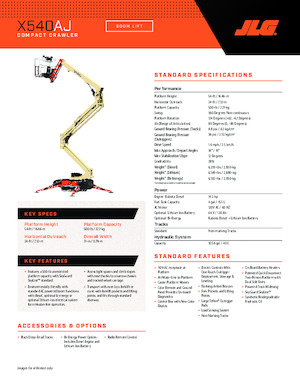 Piattaforme aeree articolate cingolate JLG X540AJ