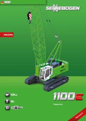 Gru cingolate - braccio a traliccio Sennebogen 1100