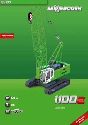 Gru cingolate - braccio a traliccio Sennebogen 1100