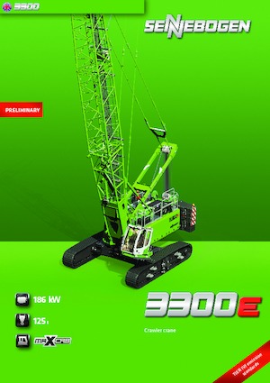 Gru cingolate - braccio a traliccio Sennebogen 3300