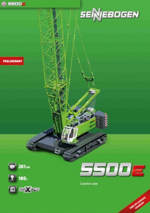Gru cingolate - braccio a traliccio Sennebogen 5500