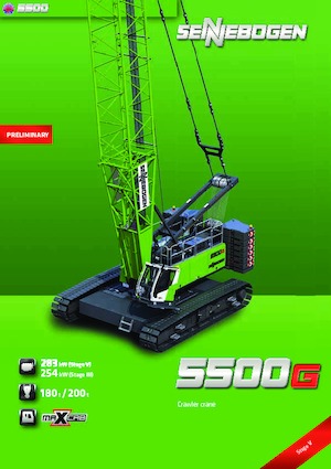 Gru cingolate - braccio a traliccio Sennebogen 5500G