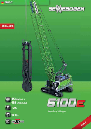 Gru cingolate - braccio a traliccio Sennebogen 6100E