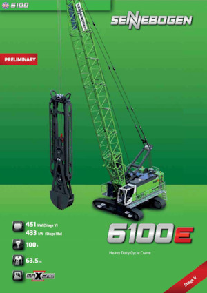 Gru cingolate - braccio a traliccio Sennebogen 6100E