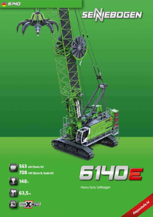 Gru cingolate - braccio a traliccio Sennebogen 6140E