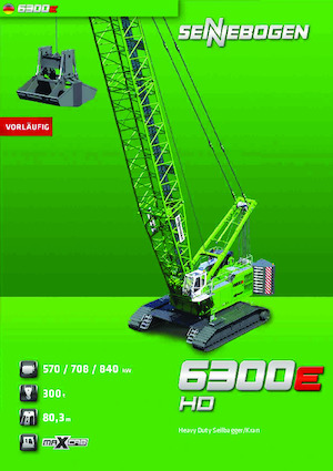 Gru cingolate - braccio a traliccio Sennebogen 6300E