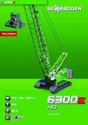 Gru cingolate - braccio a traliccio Sennebogen 6300E