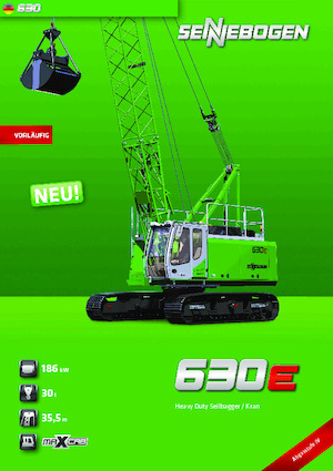 Gru cingolate - braccio a traliccio Sennebogen 630E