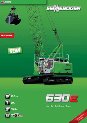 Gru cingolate - braccio a traliccio Sennebogen 630E