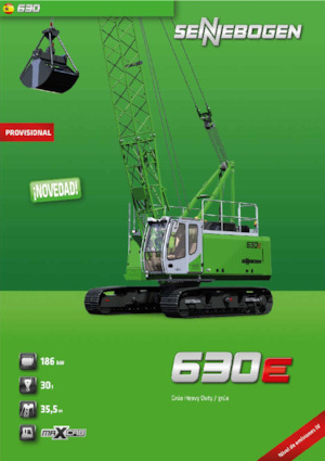 Gru cingolate - braccio a traliccio Sennebogen 630E