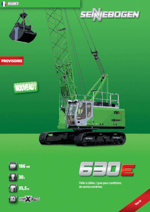 Gru cingolate - braccio a traliccio Sennebogen 630E