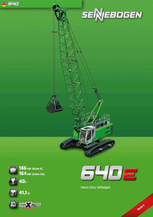 Gru cingolate - braccio a traliccio Sennebogen 640E