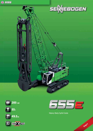 Gru cingolate - braccio a traliccio Sennebogen 655E