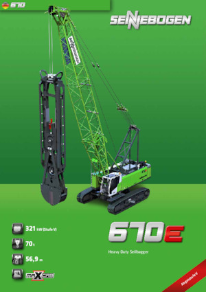 Gru cingolate - braccio a traliccio Sennebogen 670E