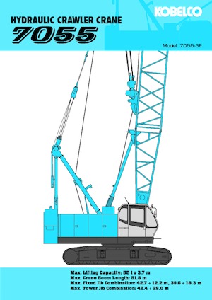 Gru cingolate - braccio a traliccio Kobelco 7055