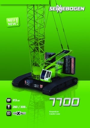 Gru cingolate - braccio a traliccio Sennebogen 7700