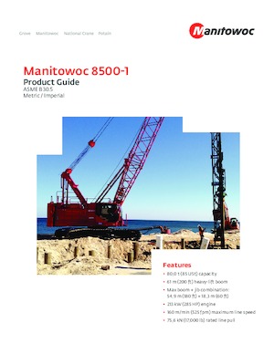 Gru cingolate - braccio a traliccio Manitowoc 8500-1
