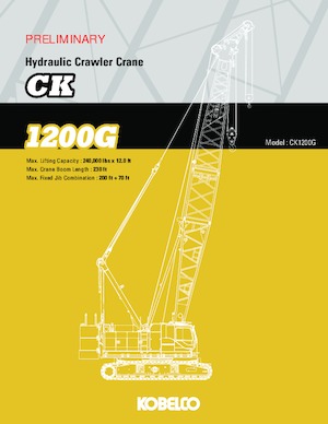 Gru cingolate - braccio a traliccio Kobelco CK1200G-2