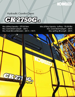 Gru cingolate - braccio a traliccio Kobelco CK2750G-2