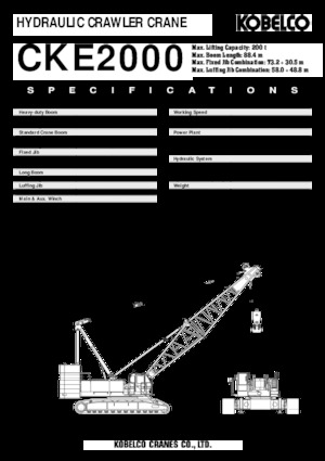 Gru cingolate - braccio a traliccio Kobelco CKE 2000