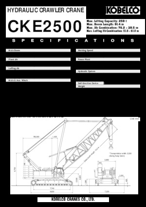 Gru cingolate - braccio a traliccio Kobelco CKE 2500