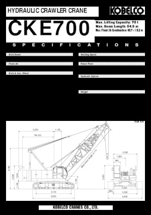 Gru cingolate - braccio a traliccio Kobelco CKE 700