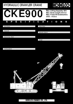Gru cingolate - braccio a traliccio Kobelco CKE 900