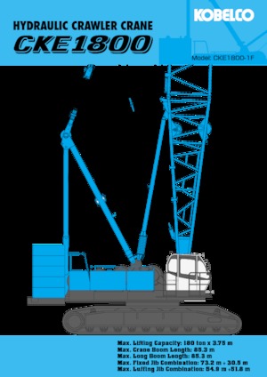 Gru cingolate - braccio a traliccio Kobelco CKE1800