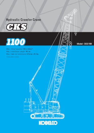 Gru cingolate - braccio a traliccio Kobelco CKS1100