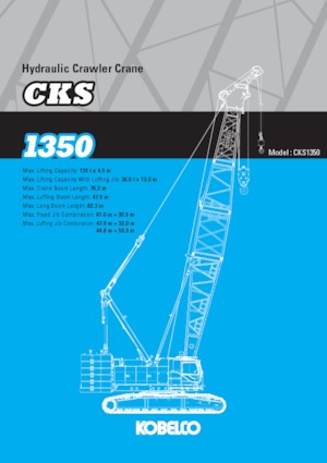 Gru cingolate - braccio a traliccio Kobelco CKS1350