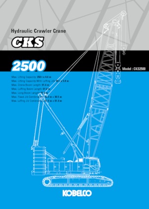 Gru cingolate - braccio a traliccio Kobelco CKS2500