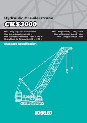 Gru cingolate - braccio a traliccio Kobelco CKS3000